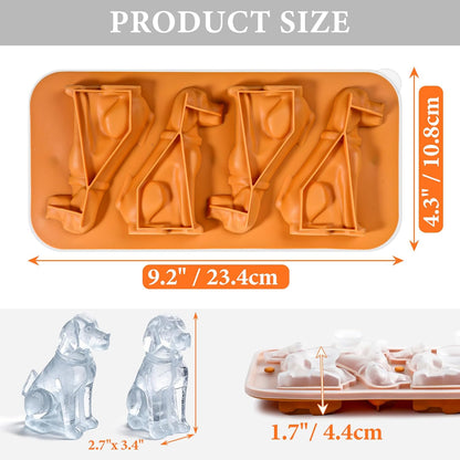 Koluti Nonstick Silicone 9 Ice Cubes Freezer Tray with Plastic Lid, 2-Pack Water Bottle Long Narrow Stick Ice Cube Mold Maker, Ideal for Sport Bottles, Cocktail and Whisky, Dishwasher Safe & BPA Free