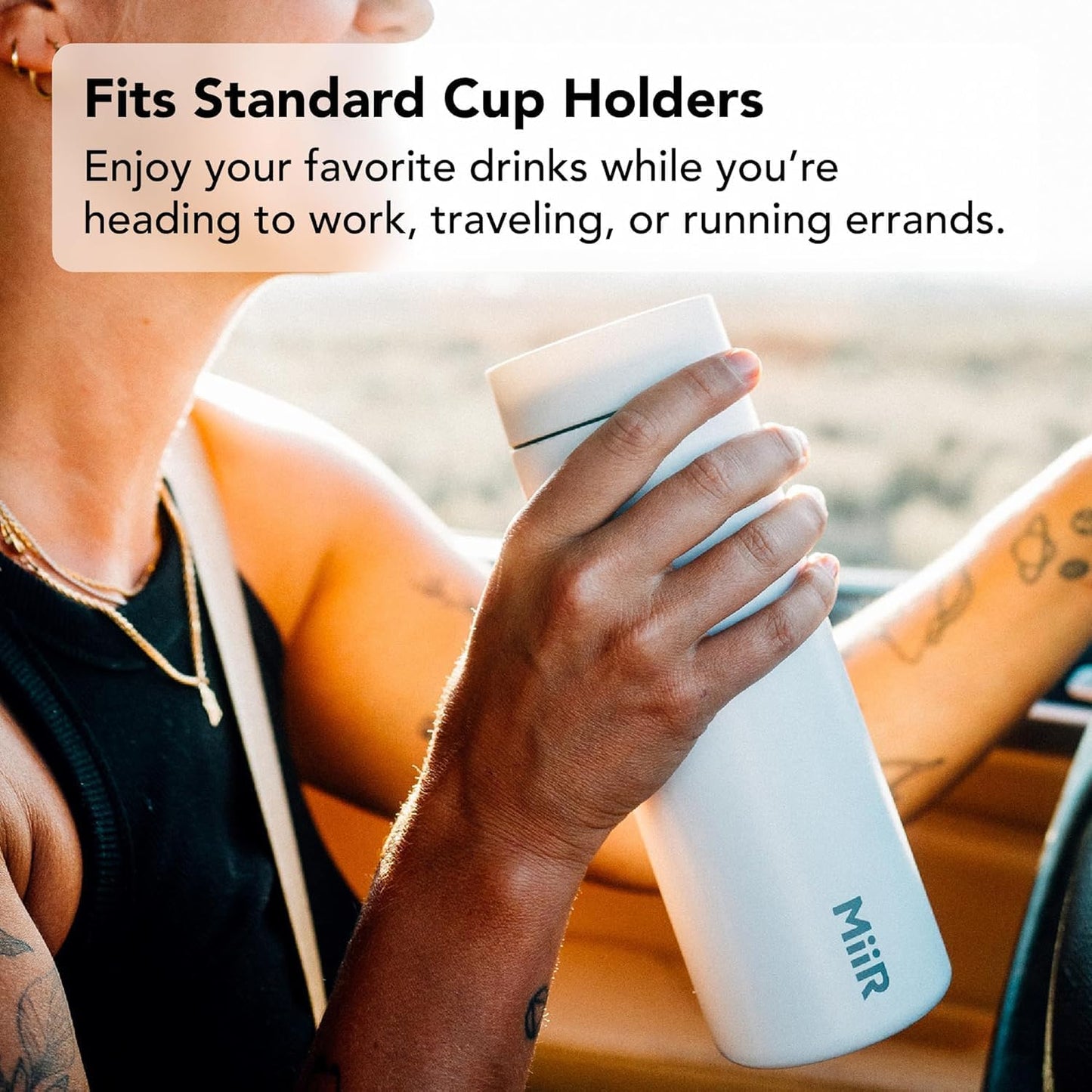 MiiR 360 Traveler, Stainless Steel Double-Wall Vacuum Insulated Tumbler - Leakproof 360 Lid for Easy Sipping on the Go; Perfect for Hot & Cold Drinks