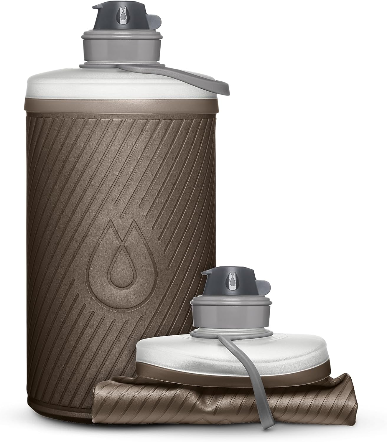 HydraPak Flux - Collapsible Backpacking Water Bottle (750ml, 1L, 1.5L) - BPA Free, Ultra Light, Spill-Proof Twist Cap