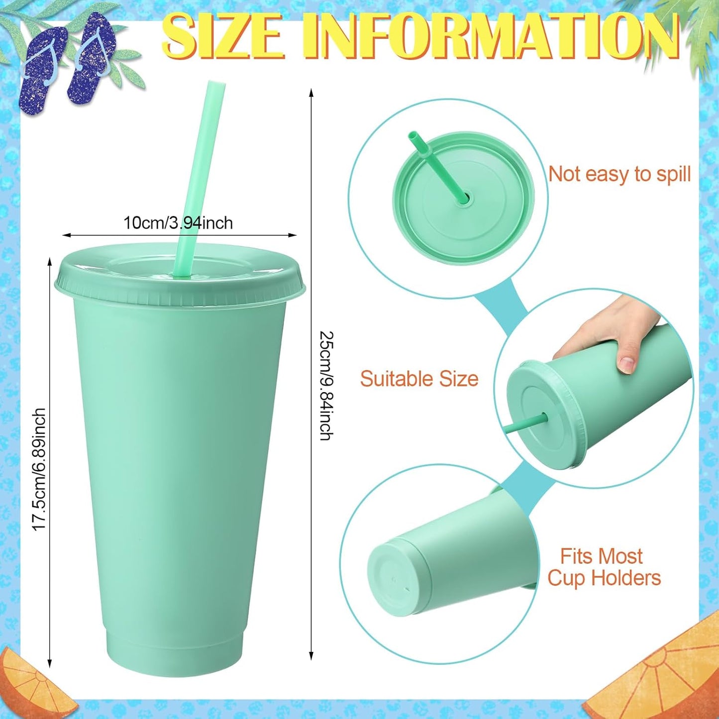 Honeydak 15 Pack Tumbler with Straw and Lid Bulk Cups for Gifts Water Bottle Iced Coffee Travel Mug Cup Reusable Plastic Tumblers for Party Birthdays 24-27 oz (Solid Color)