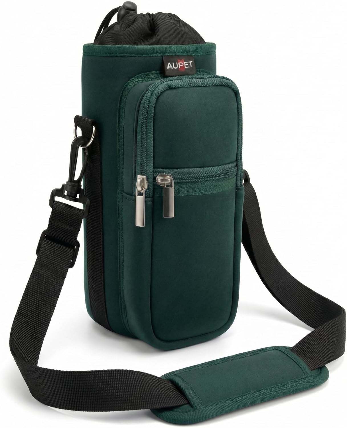 AUPET Water Bottle Sling Bag Sleeve Holder Carrier 25/32/40/64 oz,Insulated Crossbody Water Bottle Case Cover with Strap and Pockets for Men/Women Walking Hiking