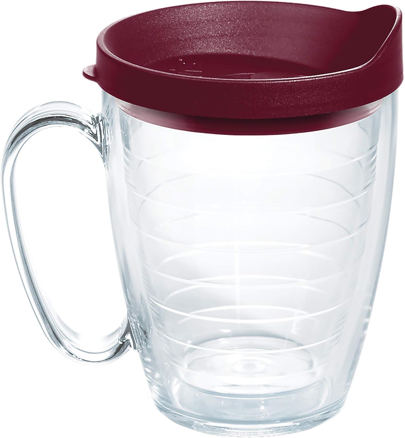 Tervis Clear & Colorful Lidded Made in USA Double Walled Insulated Tumbler Travel Cup Keeps Drinks Cold & Hot, 24oz, Black Lid, 1 Count (Pack of 1)