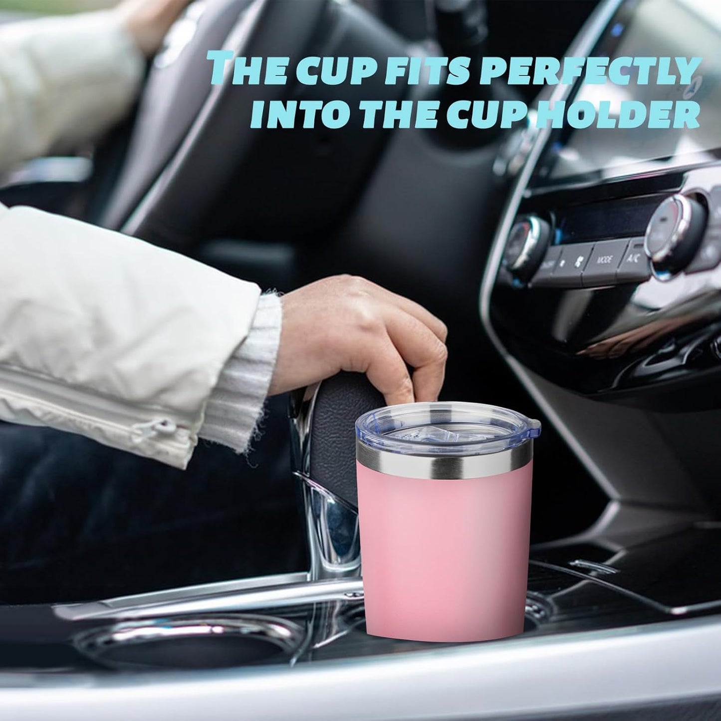 20oz Tumbler with Straw and Brush, Stainless Steel Vacuum Insulated tumbler, Double Wall Insulated Coffee Tumbler for Outdoor, Home, Travel,Office (Buff,1pcs)