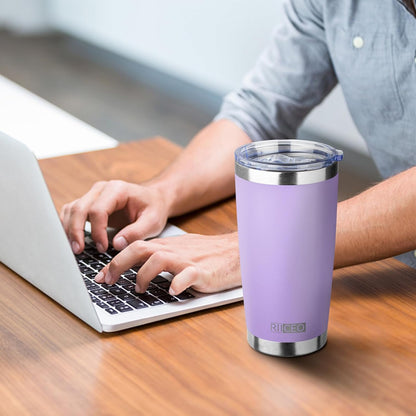 20oz Tumbler with Straw and Brush, Stainless Steel Vacuum Insulated tumbler, Double Wall Insulated Coffee Tumbler for Outdoor, Home, Travel,Office (Buff,1pcs)