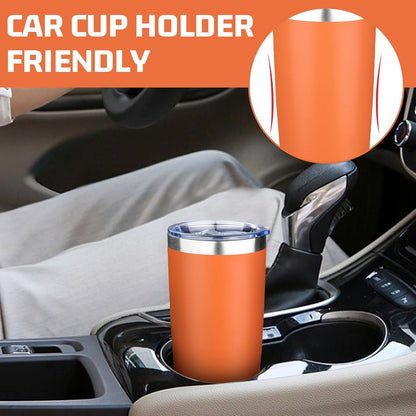 20oz Tumbler with Lid Double Wall Vacuum Insulated Travel Coffee Mug Stainless Steel Thermal Cup Powder Coated Sturdy Coffee Tumbler for Hot and Cold Beverage (Baby blue,1)
