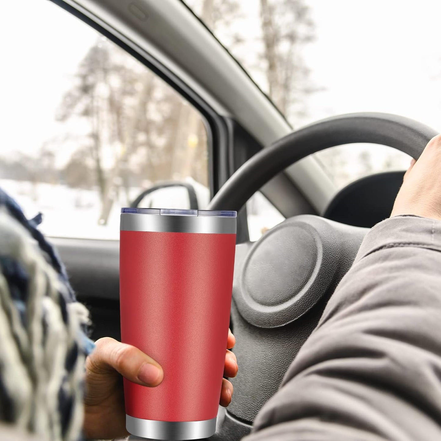 VEGOND 20oz Tumbler with Lid and Straw Stainless Steel Tumbler Cup Bulk Vacuum Insulated Double Wall Travel Coffee Mug Powder Coated Coffee Cup, Black, 12 Pack