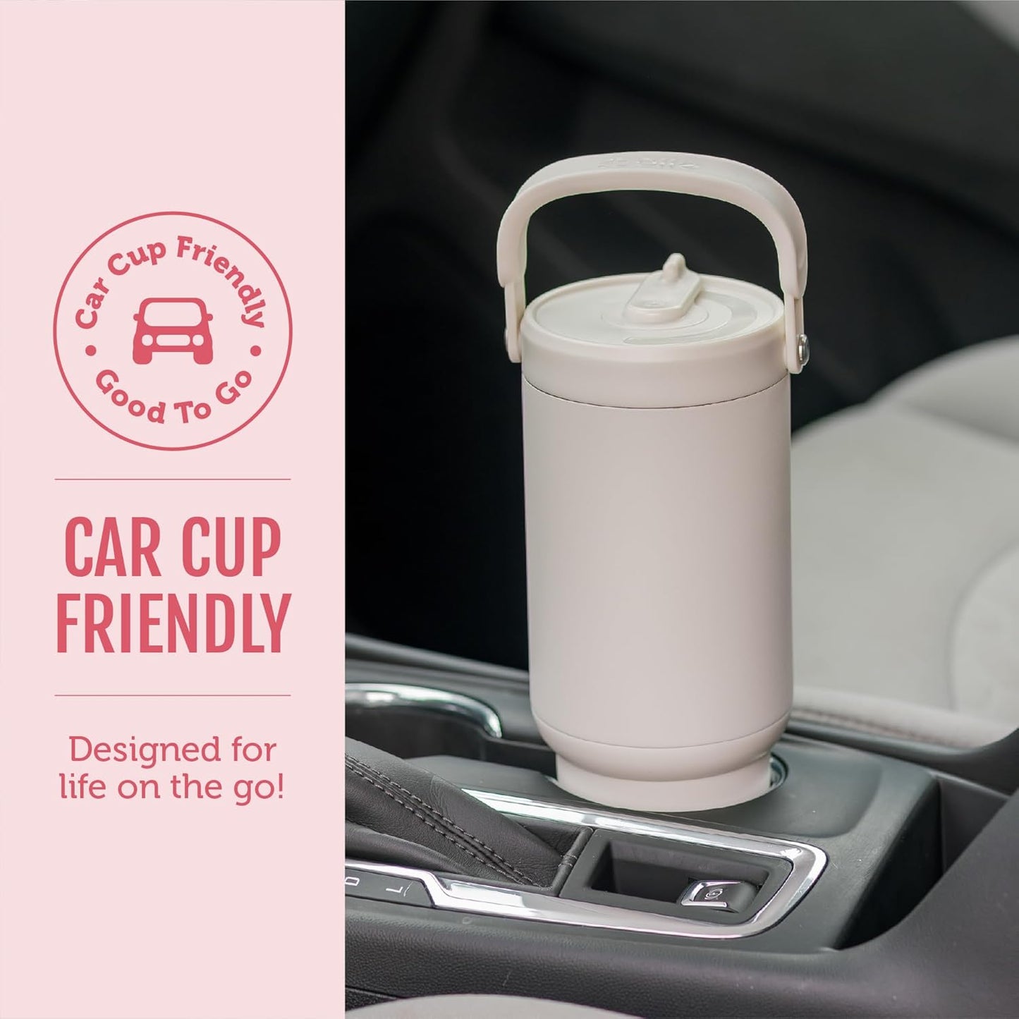 Ello Oasis Go+ 26oz Tumbler with Top Handle and Retracting Straw | Reusable Insulated Stainless Steel Cup, 100% Leakproof Water Bottle, 24 Hours Cold, Cup Holder Friendly For Travel | Wild Rasberry