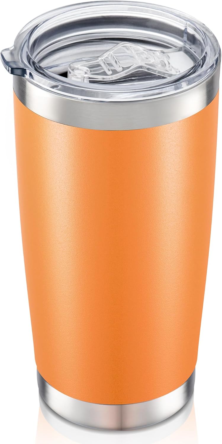 20 oz Tumbler with Lid Stainless Steel Insulated Tumblers Double Wall Vacuum Coffee Mug Powder Coated Tumbler Cups for Cold and Hot Drinks, Tropical Pink, 1 pack