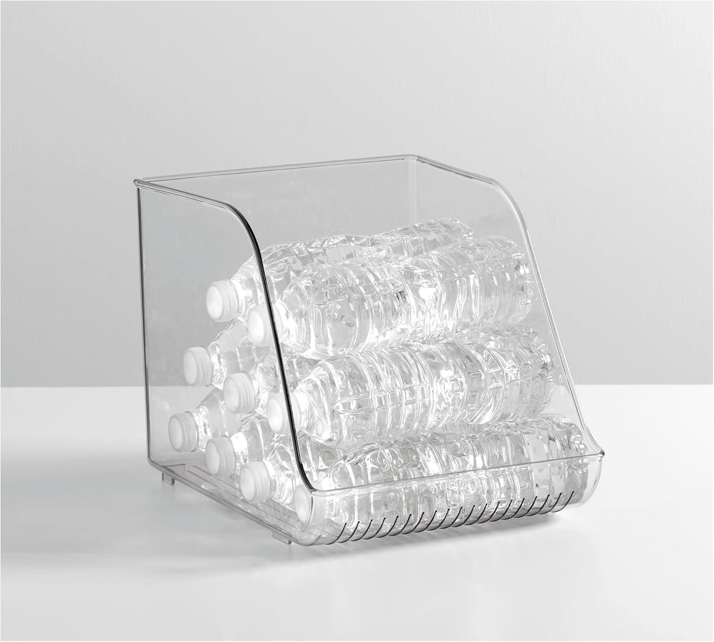 iDesign Water Bottle Organizer for Fridge or Pantry - Clear - Made in USA