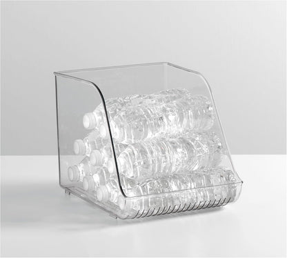 iDesign Water Bottle Organizer for Fridge or Pantry - Clear - Made in USA
