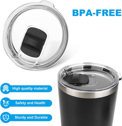30 oz Tumbler Lid for Yeti, 3 Pcs Magnetic Replacement Lids for Yeti Rambler 30/32 oz Tumbler, 14 oz Mug 35 oz Straw Mug, Travel Spill Proof Cup Lids Covers with Magnetic Slider Switch, BPA Free