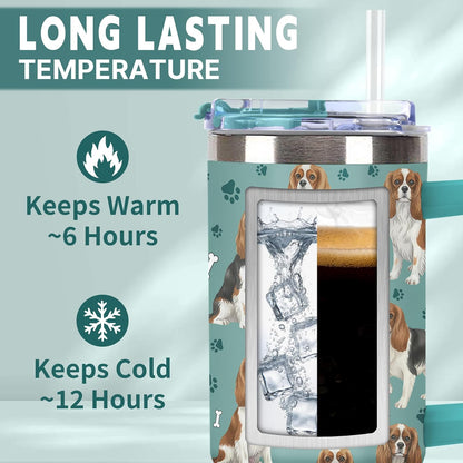 Beagle Gifts for Women Men, 40oz Stainless Steel Insulated Tumbler Travel Cup Mug, Funny and Unique Beagle Gifts for Dog Lover - Colors A
