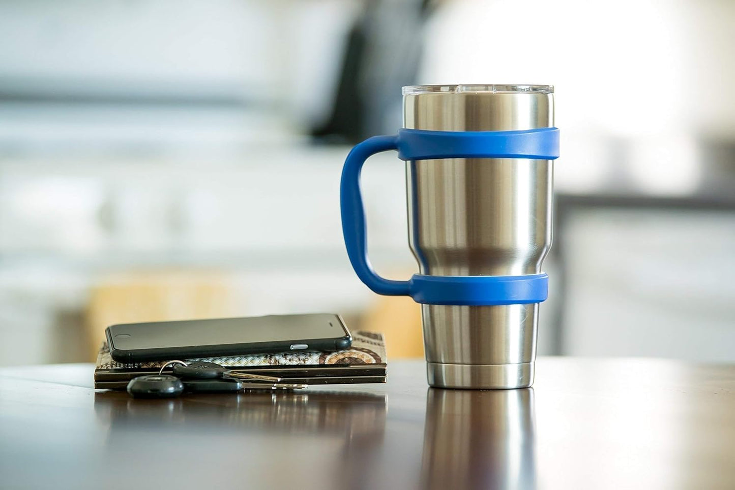 STRATA CUPS 30 oz Tumbler Handle - Available For 30 oz YETI Tumbler, OZARK TRAIL, Rambler Tumbler- BPA free (Black)