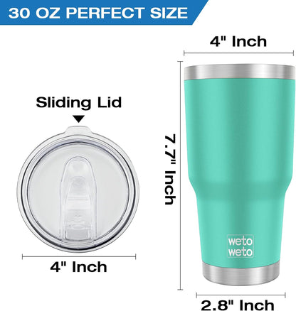 WETOWETO 30oz Tumbler with Lid, Stainless Steel Vacuum Insulated Water Coffee Tumbler, Double Wall Powder Coated Travel Mug Thermal Cup for Home Outdoor (Navy Blue, 1 Pack)