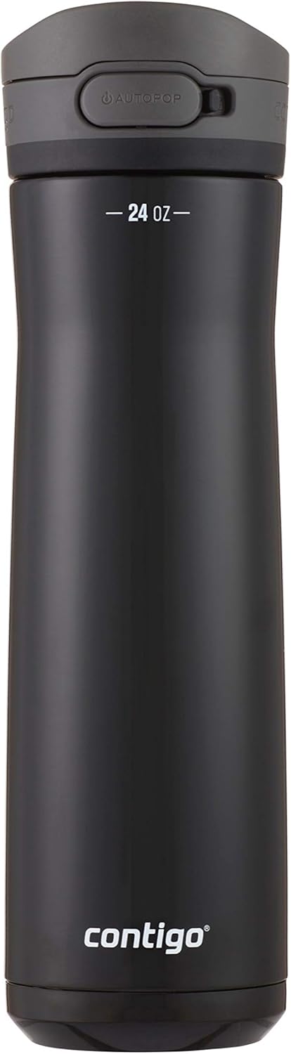 Contigo Jackson Chill 2.0, Vacuum-Insulated Stainless Steel Water Bottle with Secure Lid, Leak-Proof Travel Friendly, 20oz Capacity, Blueberry Color, Keeps Drinks Cold for 12 Hours