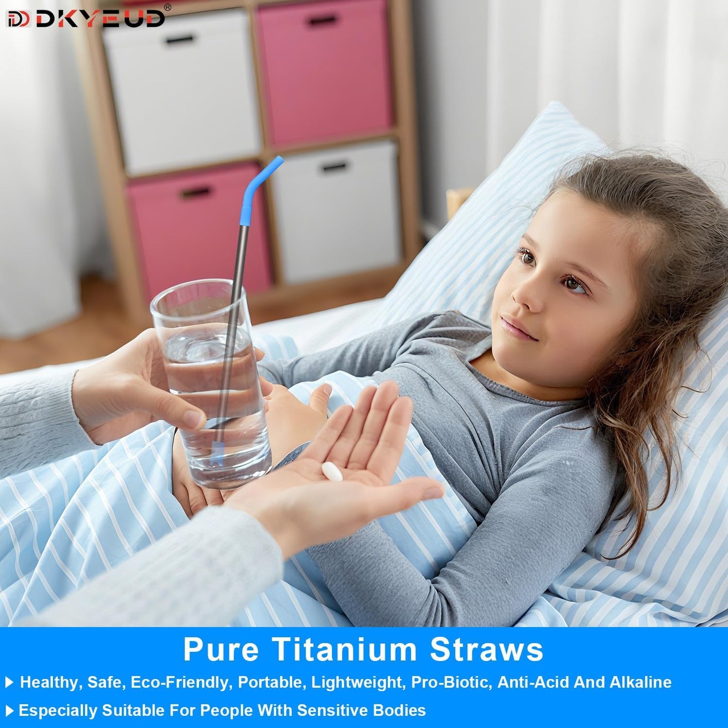 Reusable Stainless Steel Straws Set 6 PCS with 6 Silicone Tips, 2 Straw Brush, 1 Storage Case, Different Sizes of Metal Straws Reusable, Suitable for 14, 20, 30 oz Cups Tumbler, for Hot/Cold Drinks