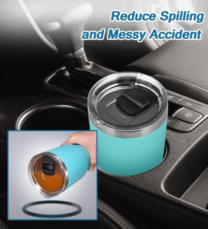 Tumbler Lid for Yeti 20 oz Tumbler, 10/24 oz Mug and 10 oz Lowball, 2 Pack Travel Spill Proof Cup Lids Covers with Magnetic Slider Switch