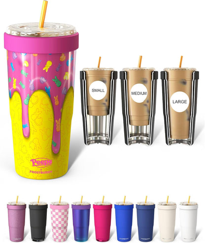 Frost Buddy Togo Buddy | 30 oz Stainless Steel Vacuum Insulated Tumbler | To Go Coffee Cup – Iced Coffee Cups, Iced Coffee Sleeve, Travel Mug, Thermal Cup for Hot & Cold Drinks, Dunkin Cup (Pencil) - Colors B