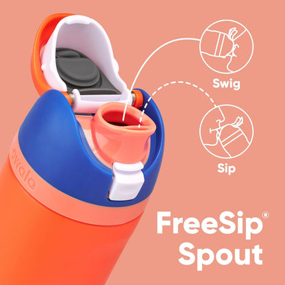 Owala FreeSip Insulated Stainless Steel Water Bottle with Straw, BPA-Free Sports Water Bottle, Great for Travel, 32 Oz, Denim