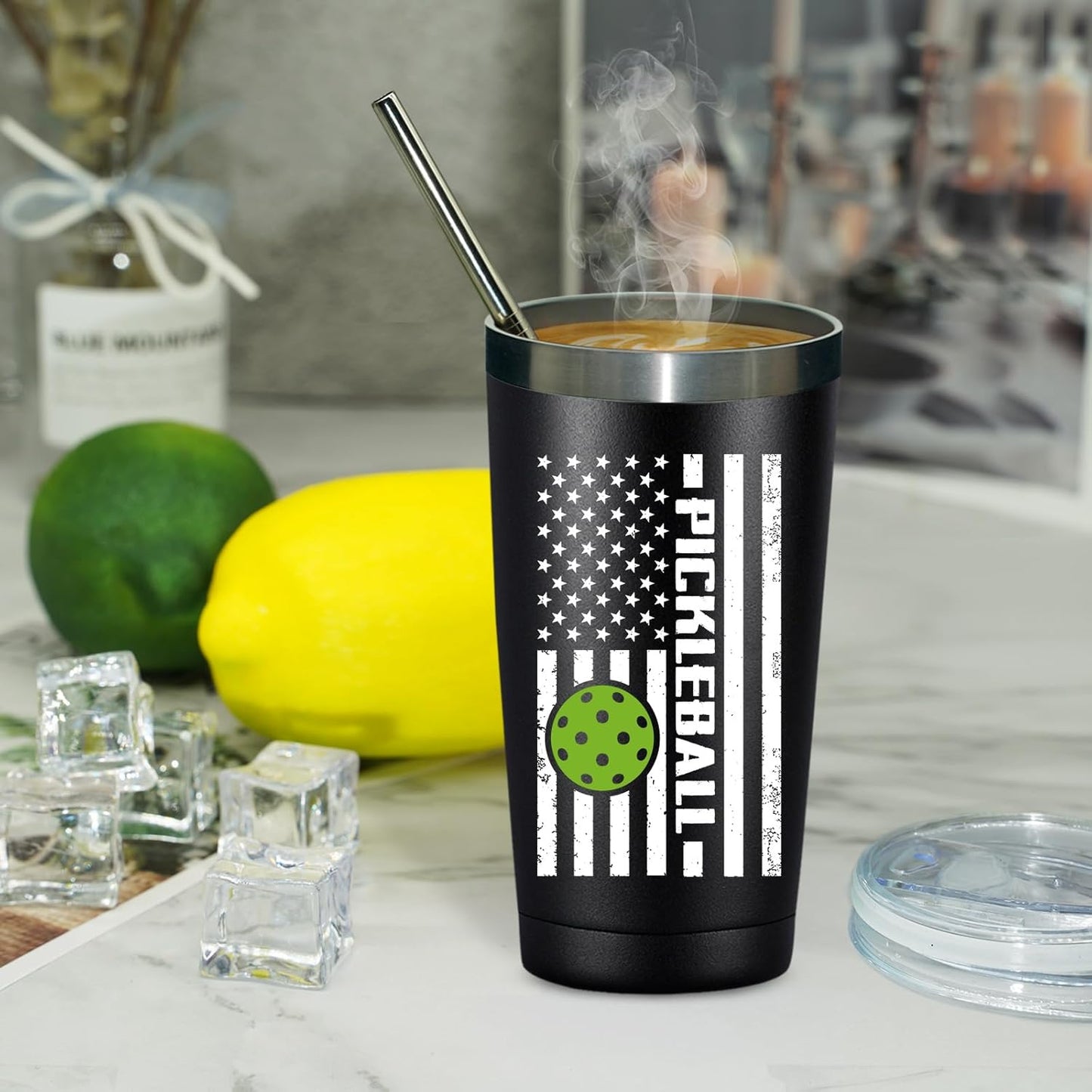 Fufandi Pickleball Gifts for Men Women - Pickle Ball Dink Responsibly - Christmas, Birthday Gifts for Pickleball Lovers Player Coach - Tumbler Cup 20oz