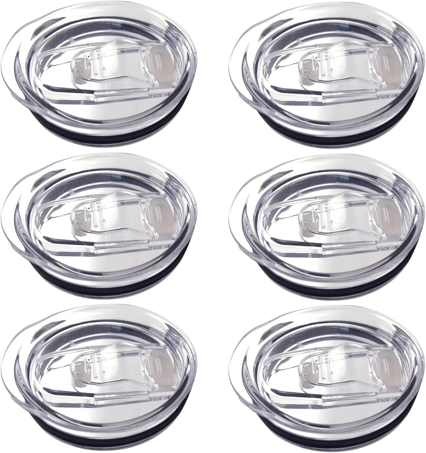 10 Pack 20 oz Skinny Tumbler Replacement Lids Plastic Splash Covers tops for 20 oz coffee cup lids Clear Cup Covers for 2.64 Inch Mouth Tumbler Cooler