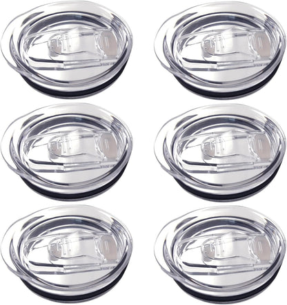 10 Pack 20 oz Skinny Tumbler Replacement Lids Plastic Splash Covers tops for 20 oz coffee cup lids Clear Cup Covers for 2.64 Inch Mouth Tumbler Cooler