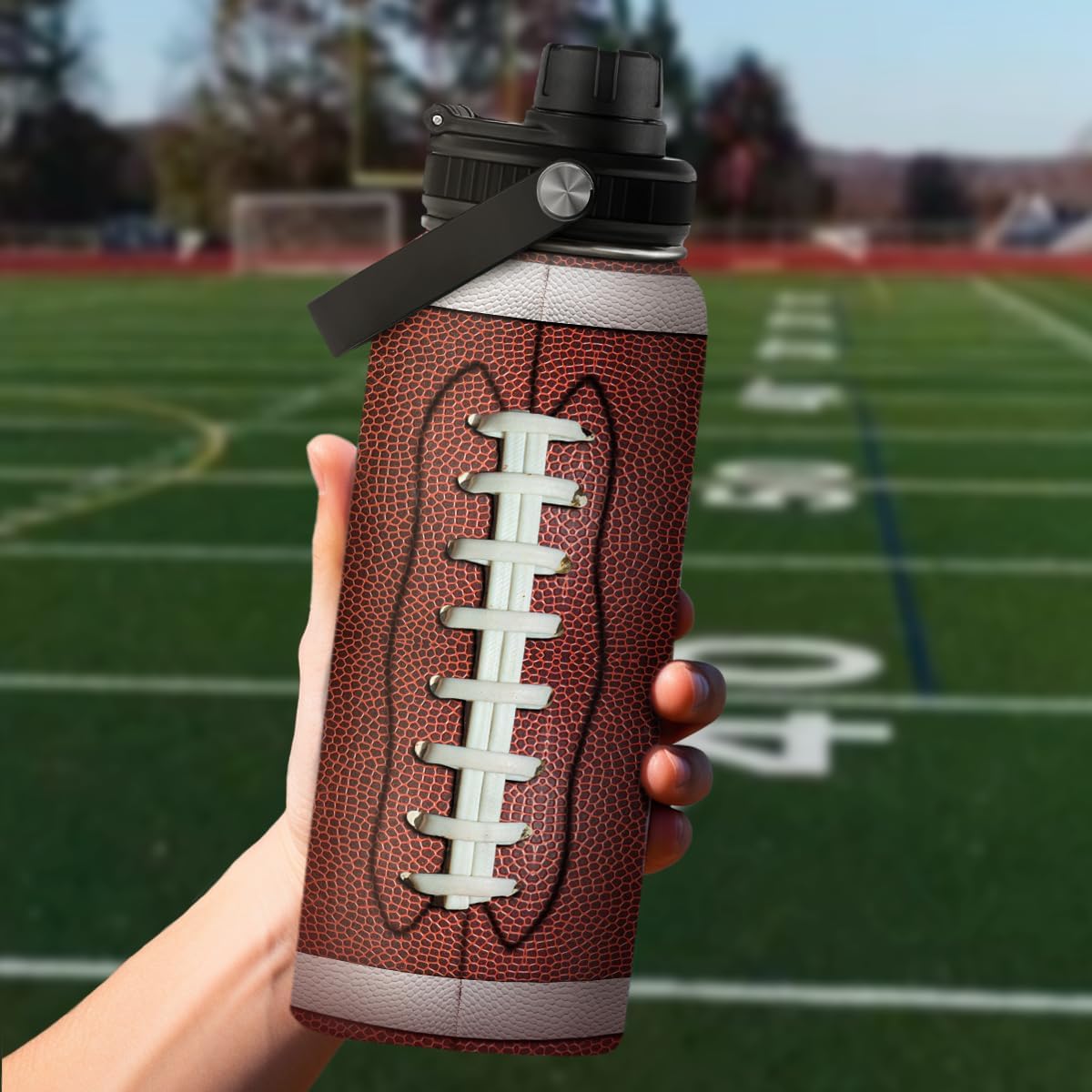 SANDJEST Gym Insulated Engraved Stainless Steel Water Bottle 32oz, Vacuum Chug Lid Travel Tumbler For Men Friends Dad Gymer Trainer, Gym Mode on, Birthday Christmas Father's Day
