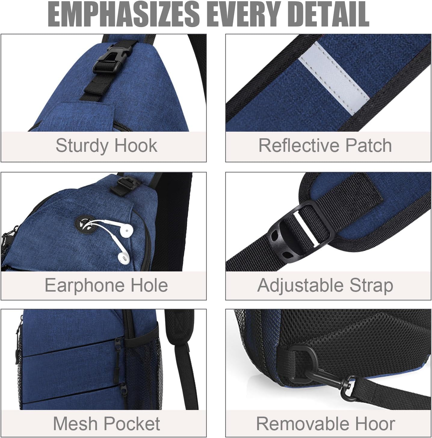 Pritent Crossbody Bags for Women Men Trendy Sling Bag Backpack Casual Chest Bag with Convertible Shoulder Strap