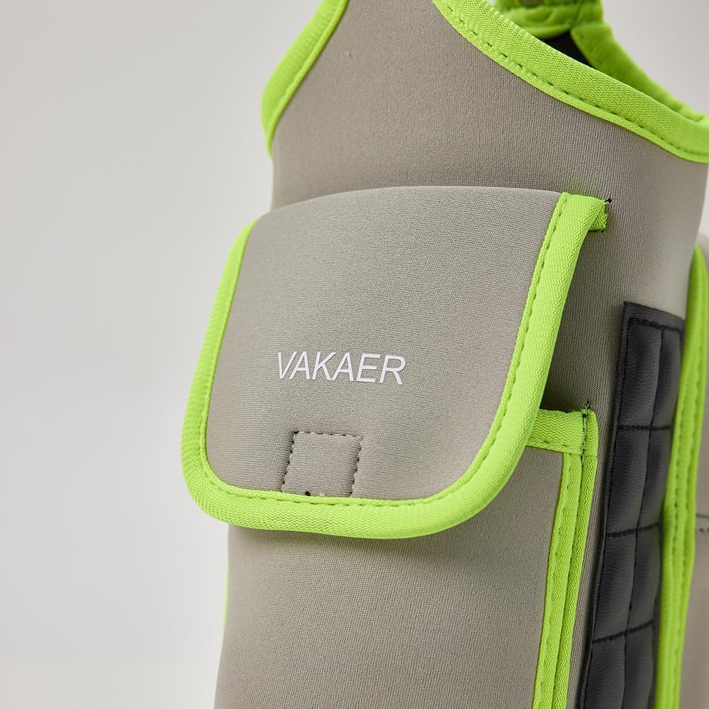VAKAER Magnetic Gym Bag, Water Bottle Carrier Holder with Phone Pocket & Adjustable Strap,10 Ultra-Strong Magnets Stick to Fitness equipment, Workout Accessories Pouch for Women & Men