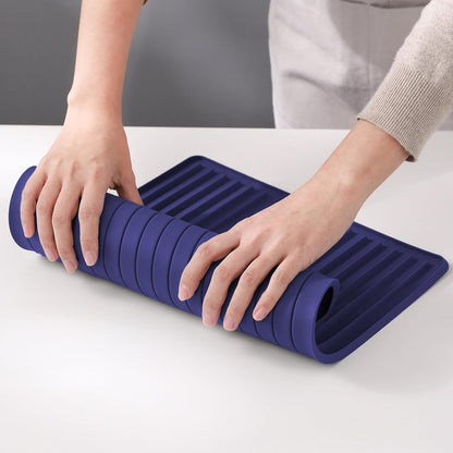 Dish Drying Mat, Mini Silicone Drying Mat for Kitchen Counter, Heat Resistant Silicone Mat for Countertop Protector, Super Thick Non-Slip Dish Drying Pad for Coffee Cup/Bottle/Glassware