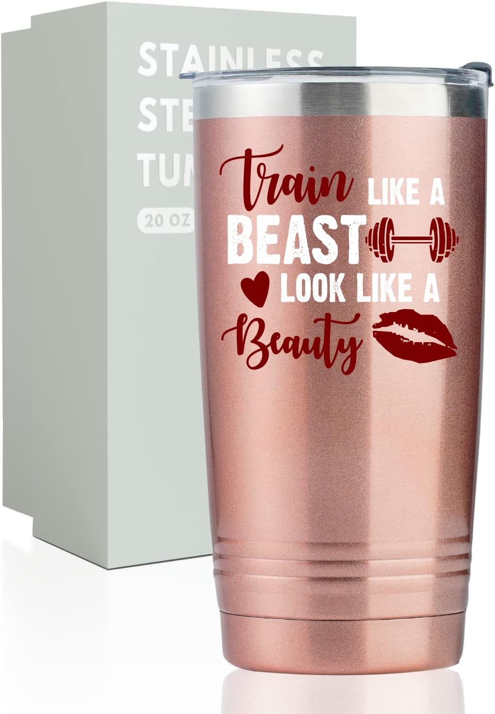 Onebttl Workout Fitness Gym Gifts for Women, 20oz Stainless Steel Tumbler with Lid Straw, Exercise Gift for Her, Friends for Birthday, Christmas - My Daily Affirmations