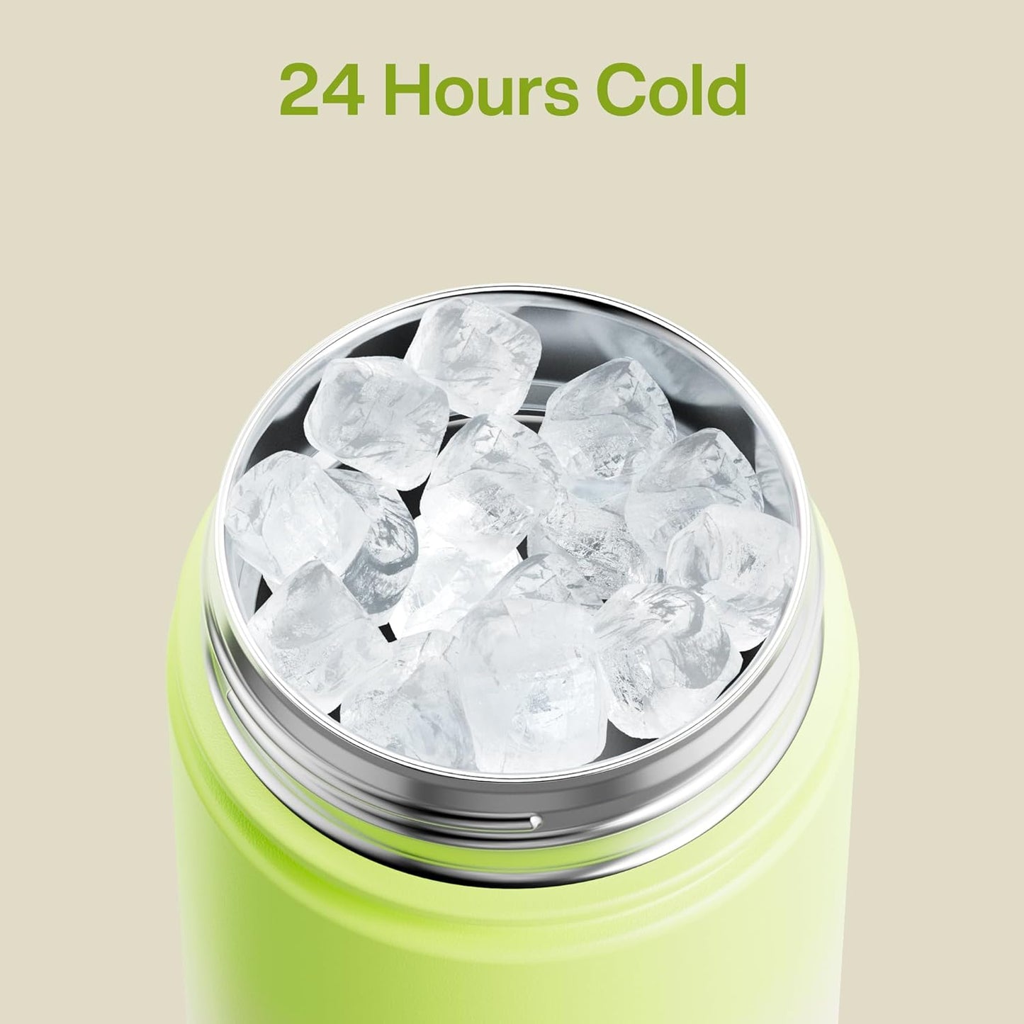 ENCOOL Insulated Water Bottle with Straw Stainless Steel Water Bottle, Leak-Proof, BPA-Free, Double Wall Vacuum Keeps Cold for 24 Hours for Sports, Travel, School (26 oz, Cotton Candy) - Colors C