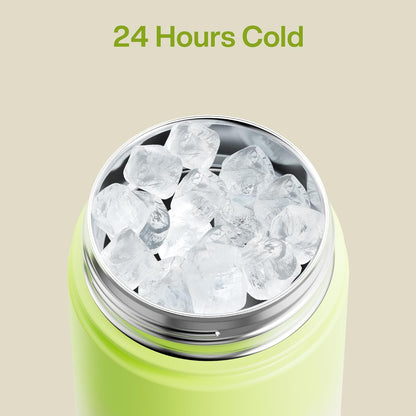 ENCOOL Insulated Water Bottle with Straw Stainless Steel Water Bottle, Leak-Proof, BPA-Free, Double Wall Vacuum Keeps Cold for 24 Hours for Sports, Travel, School (26 oz, Cotton Candy) - Colors C