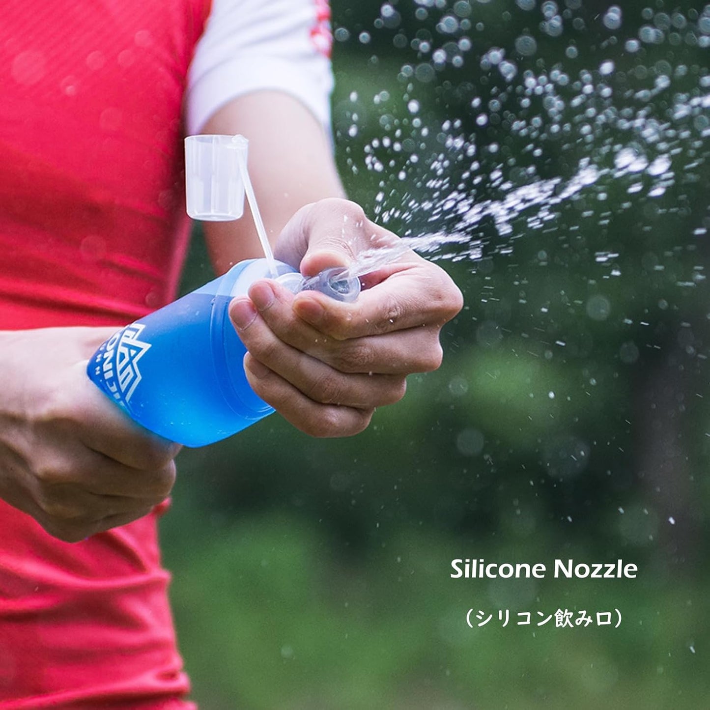 TRIWONDER Handheld Water Bottle for Running, Quick Grip Chill 17 oz Handheld Soft Water Bottle with Hand Strap Hydration Pack, BPA Sport Soft Flask (Blue)