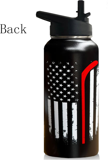 32oz Pickleball Water Bottle Insulated Vacuum Stainless Steel Tumbler Travel Mugs With Straw for Game Sport,Pickleball Accessories