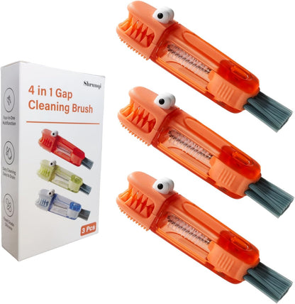 3 in 1 Cup Lid Cleaning Brush, 3 in 1 Multifunctional Cleaning Brush Portable Cup Lid Cleaner for Bottle Gap Tight Spaces Cup, Portable Cup Lid Cleaner with Brush, 3 Pcs