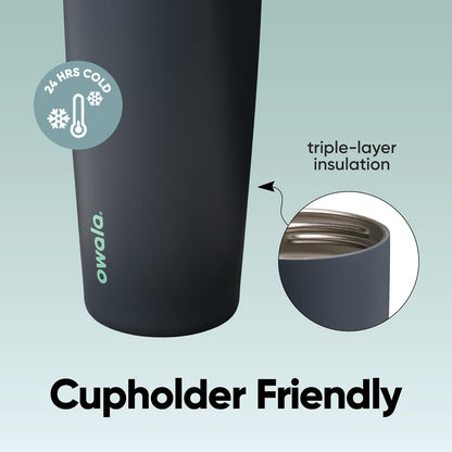 Owala FreeSip Sway Insulated Stainless Steel Water Bottle with Two-Way Spout, Built-In Straw and Bucket Handle, Made for Travel, School, and Sports, 30oz, BPA Free, Leak Proof, Daybreak