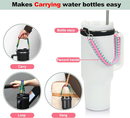 Wongeto Paracord Handle Strap for Stanley Cup - Heavy Duty Compatible with Stanley 40oz 30oz Tumbler, Stanley Cup Accessories