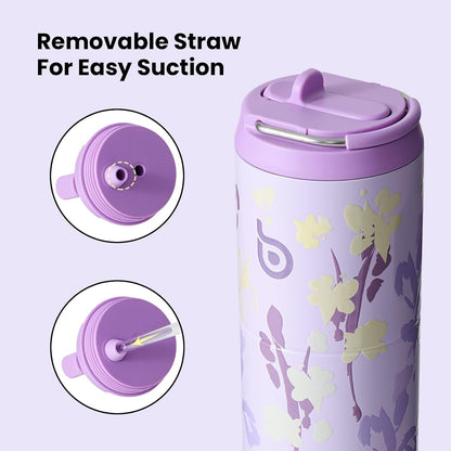 BOTTLE BOTTLE Insulated Water Bottle 24oz with Straw Lid and Handle for Sports Travel Gym Stainless Steel Water Bottles Double-Wall Vacuum Metal Leak Proof BPA-Free