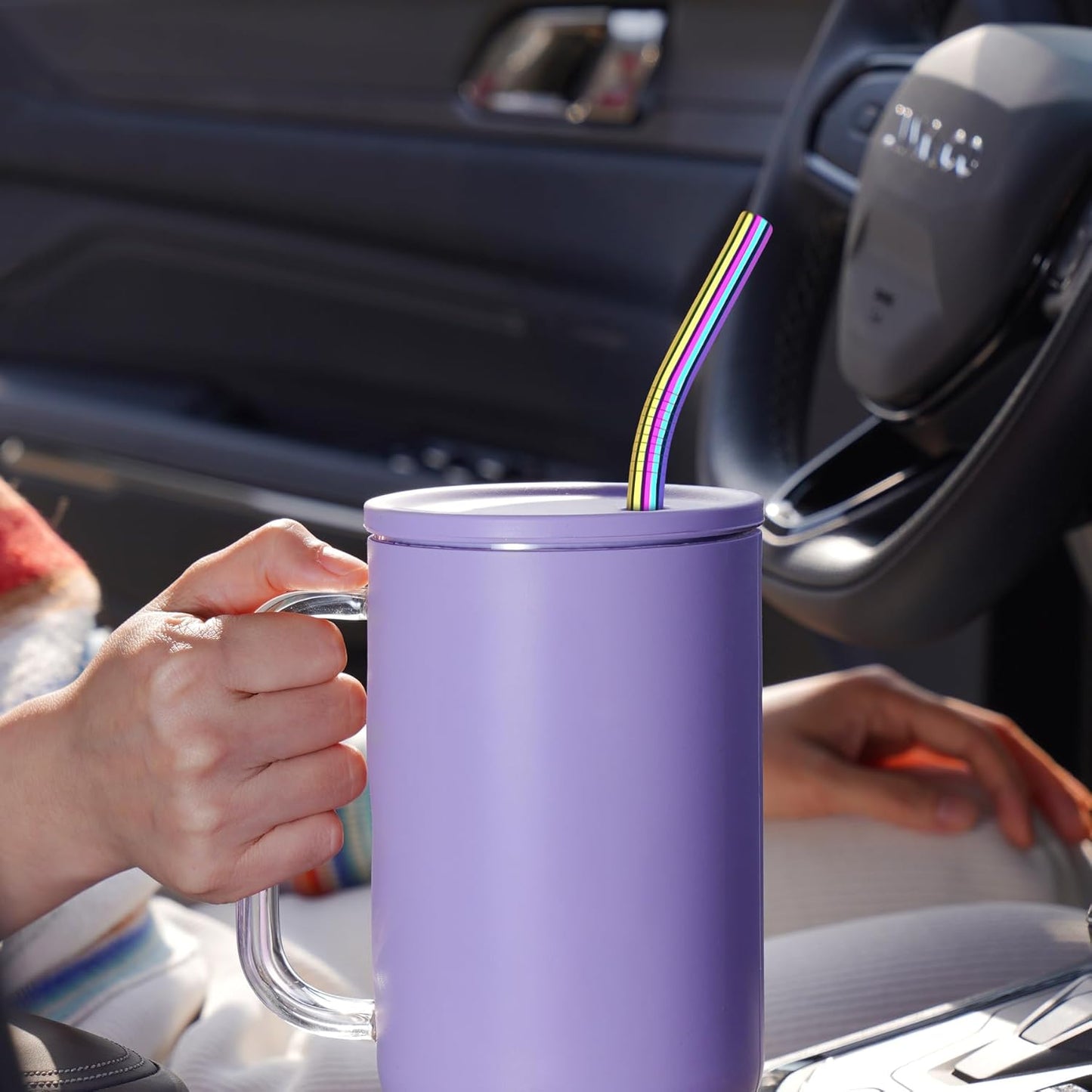 Tomorotec 8-Pack Stainless Steel Straws Fit for 40oz Stanley Tumblers, 12" Metal Straws Fit for Stanley Cup with 1 Brush, Reusable Drinking Straws for Smoothies, Milkshakes, Dishwasher Safe & BPA-Free