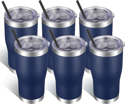 VEGOND 20oz Tumbler Stainless Steel Tumbler Cup with Lid And Straw Vacuum Insulated Double Wall Travel Coffee Mug(Orange 1 Pack)