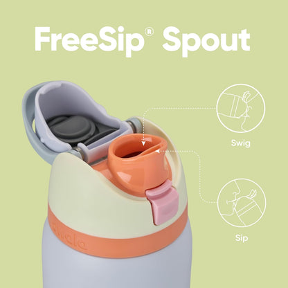 Owala FreeSip Insulated Stainless Steel Water Bottle with Straw, BPA-Free Sports Water Bottle, Great for Travel, 32 Oz, Denim