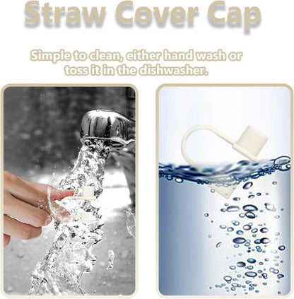 7Pcs Straw Cover Cap for Stanley Cup,Simple 10mm(0.4inch) Silicone Straw Toppers for Stanley 40&30oz Tumbler Accessories-Multicolor