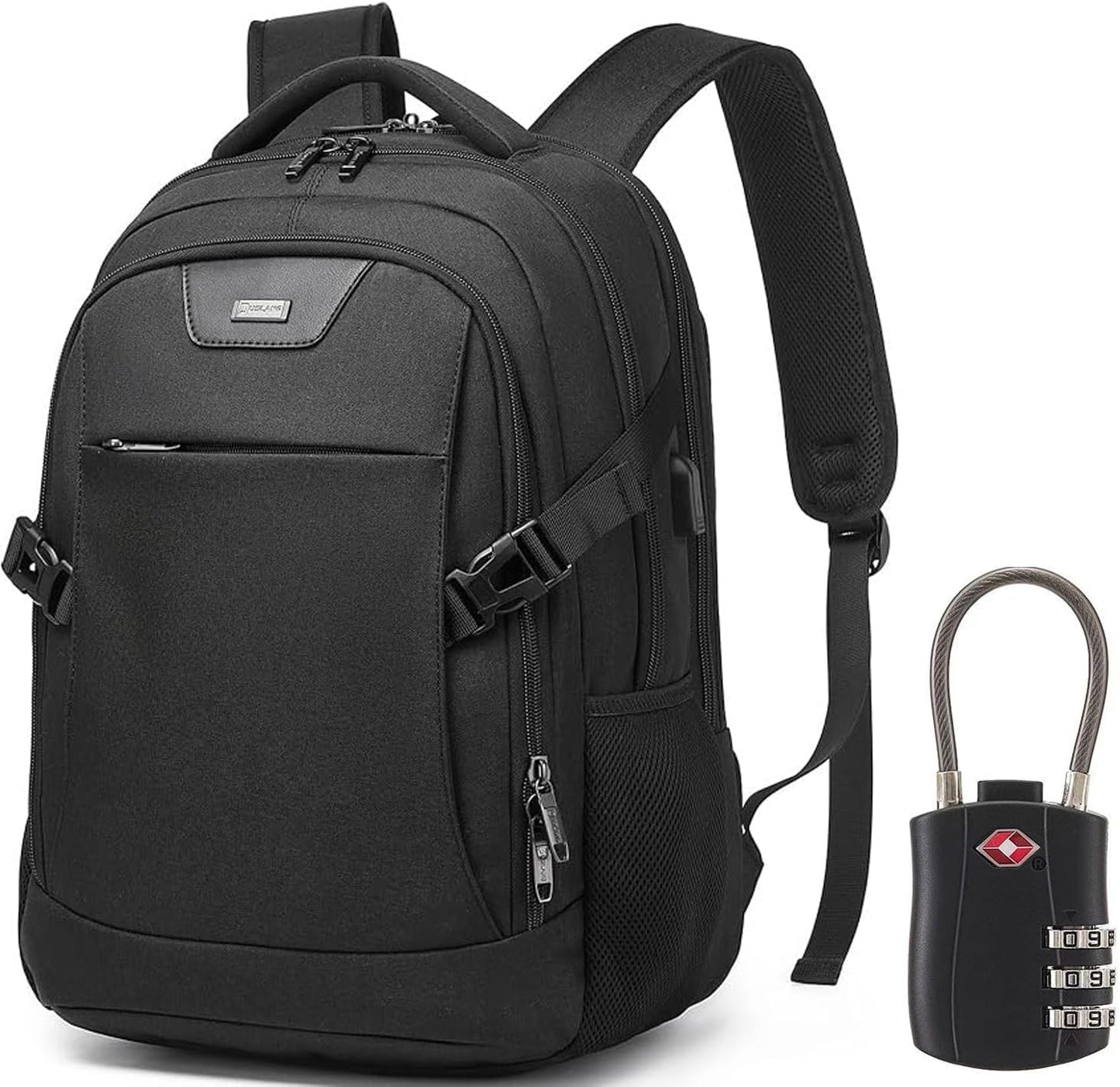 DUSLANG 17 Inch Laptop Backpack for Travel Water Resistant College Backpack for Men/Women Laptop Bag with USB Charging Port,Black - Colors B