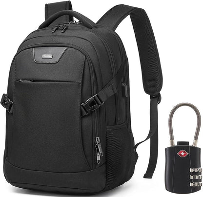 DUSLANG 17 Inch Laptop Backpack for Travel Water Resistant College Backpack for Men/Women Laptop Bag with USB Charging Port,Black - Colors B