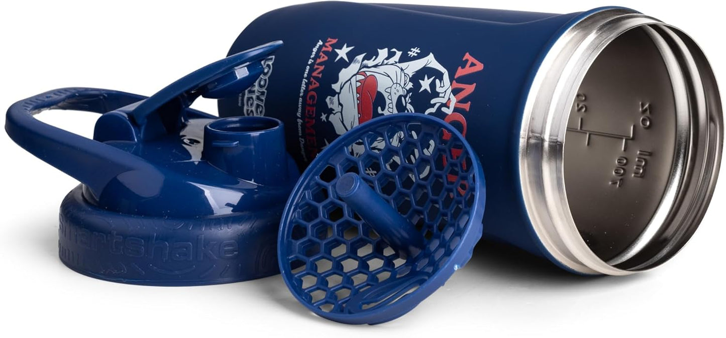 Smartshake Looney Tunes Reforce Stainless Steel Protein Shaker Bottle - Non Insulated Unisex Gym Bottle | Metal Shaker Bottles - 900 ml | 30 oz - Leakproof Screw-on Lid - BPA Free (Bugs Bunny)