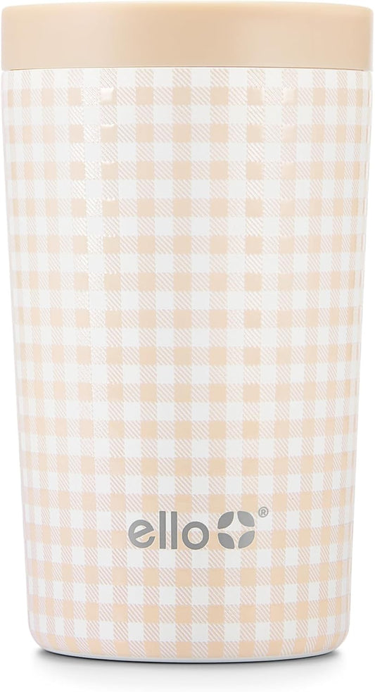 Ello Miri 16oz Vacuum Insulated Stainless Steel Travel Mug, Leak-Proof Slider Lid, Keeps Hot for 5 Hours, Perfect for Coffee or Tea, BPA-Free, Fits Most Cupholders, Holiday Gift, Speckle