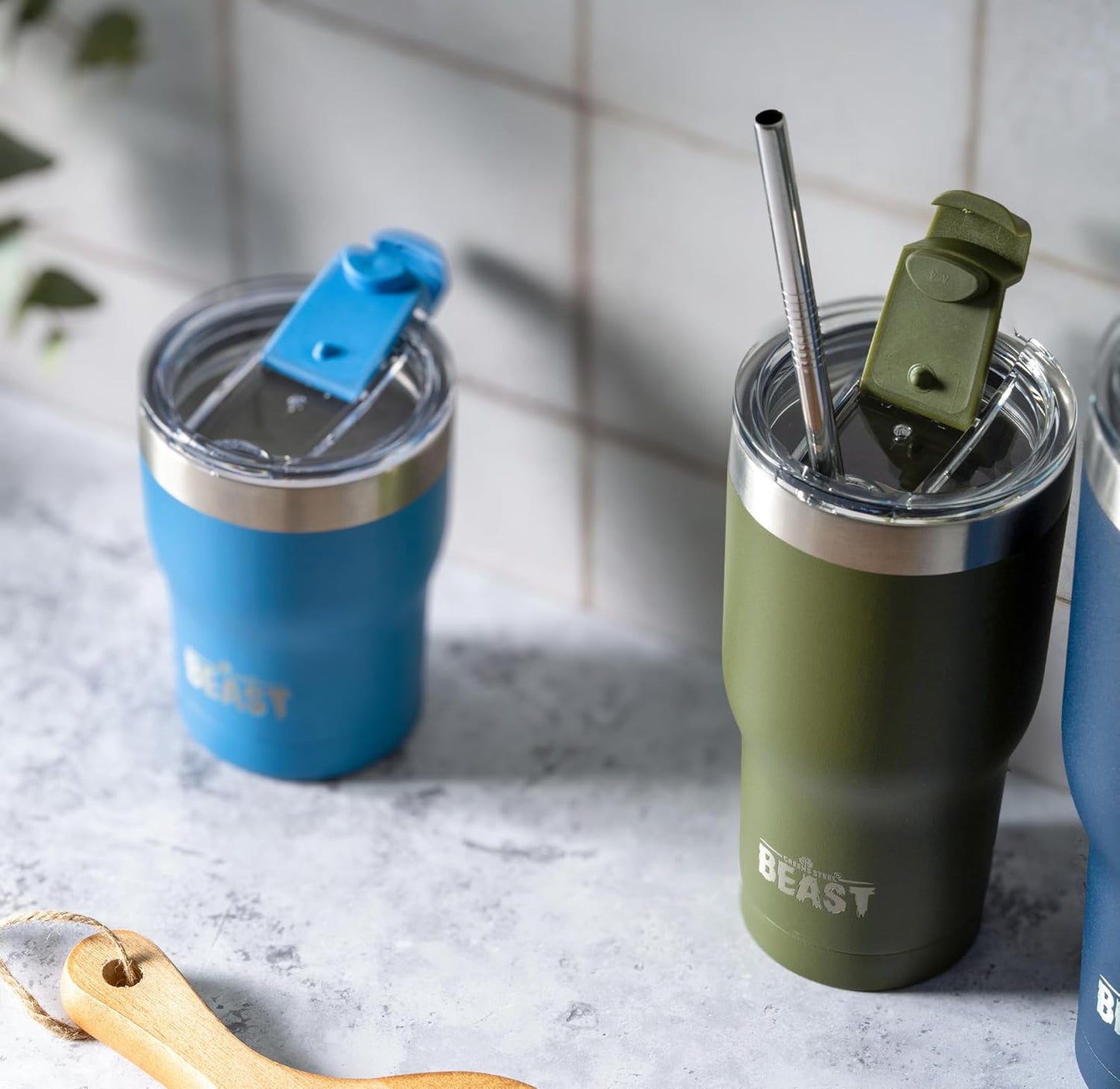 Beast 10 oz Tumbler Stainless Steel Vacuum Insulated Coffee Ice Cup Double Wall Travel Flask (Arctic White)