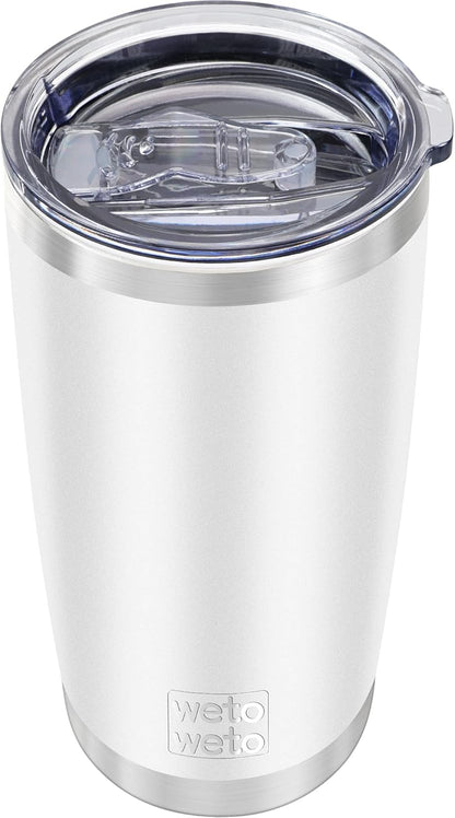 WETOWETO 20oz Tumbler, Stainless Steel Vacuum Insulated Coffee Travel Mug, Double Wall Powder Coated Insulated Coffee Mug Travel Mug with Lid Thermal Cup for Outdoor (Navy Blue, 1 Pack)