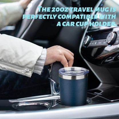 20oz Tumbler with Straw and Brush, Stainless Steel Vacuum Insulated tumbler, Double Wall Insulated Coffee Tumbler for Outdoor, Home, Travel,Office (Buff,1pcs)